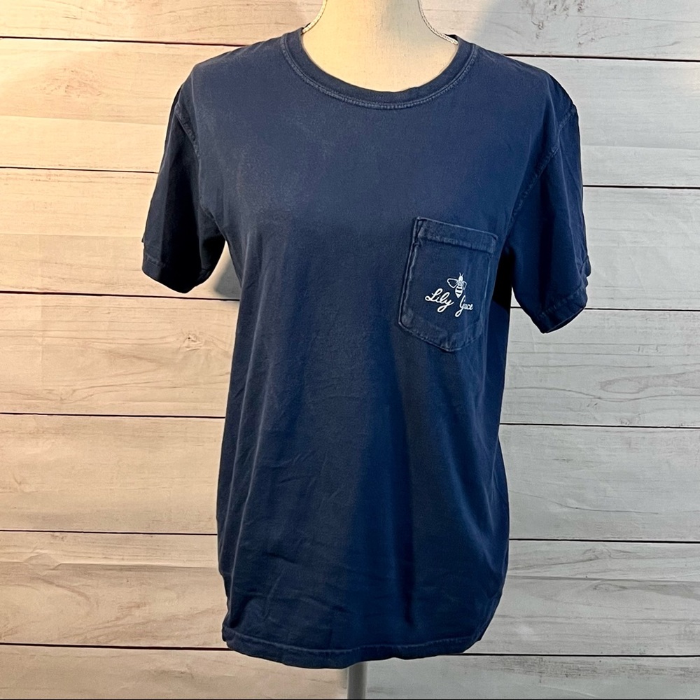 Lily Grace Blue Elephant T-Shirt Small
